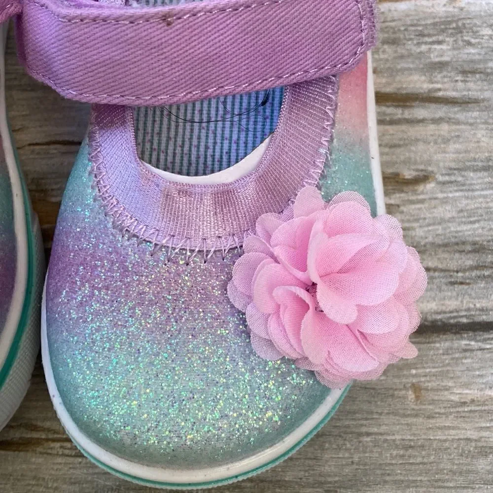 BABY GIRL SLOUCH Boots & Slip-On Sparkly Shoes 2-Pack Size 5